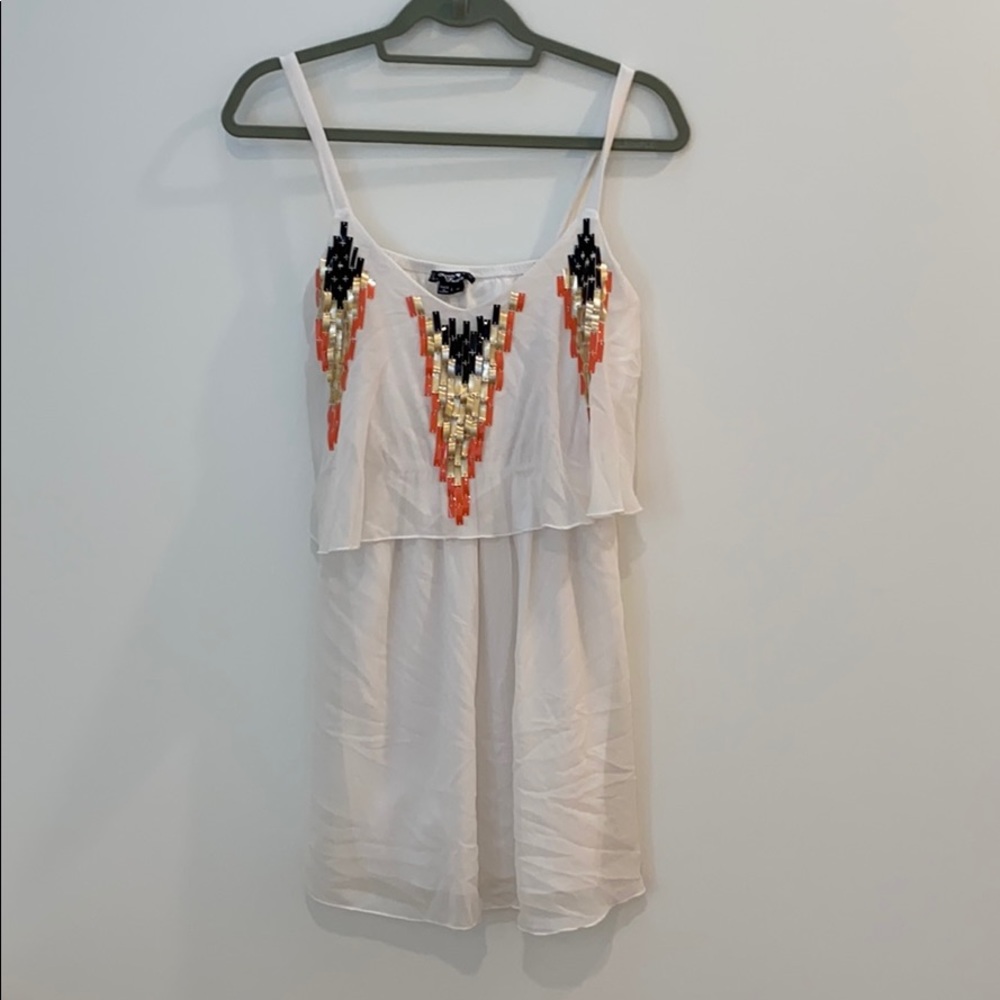 White Dress with Sequin Design
